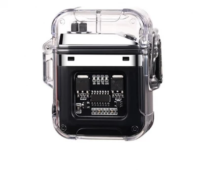 Verk 08371 Plazmový vodotěsný USB zapalovač s LED svítilnou černá