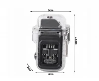 Verk 08372 Plazmový vodotěsný USB zapalovač s LED svítilnou červená