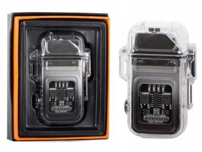 Verk 08372 Plazmový vodotěsný USB zapalovač s LED svítilnou červená