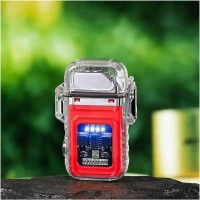 Verk 08372 Plazmový vodotěsný USB zapalovač s LED svítilnou oranžová