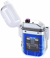 Verk 08372 Plazmový vodotěsný USB zapalovač s LED svítilnou oranžová