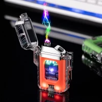 Verk 08372 Plazmový vodotěsný USB zapalovač s LED svítilnou modrobílá
