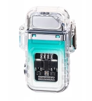 Verk 08372 Plazmový vodotěsný USB zapalovač s LED svítilnou zelenožlutá