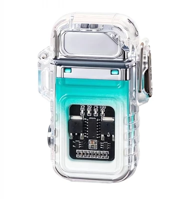 Verk 08372 Plazmový vodotěsný USB zapalovač s LED svítilnou zelenožlutá