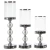 Ruhhy 22314 Sada svietnikov Glamour, 3 ks strieborná