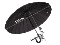 Verk 25002 Deštník holový 24 drátů, 124 cm černý 