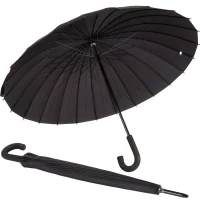 Verk 25002 Deštník holový 24 drátů, 124 cm černý 