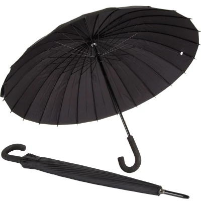 Verk 25002 Deštník holový 24 drátů, 124 cm černý 