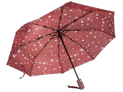 Verk 25011 Skladací dáždnik s kvapkami 95 cm červená