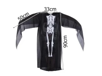 Verk Plášť s kostrou COCO, Halloween 90 cm, černobílá 