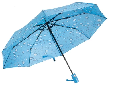Verk 25011 Skladací dáždnik s kvapkami 95 cm modrá