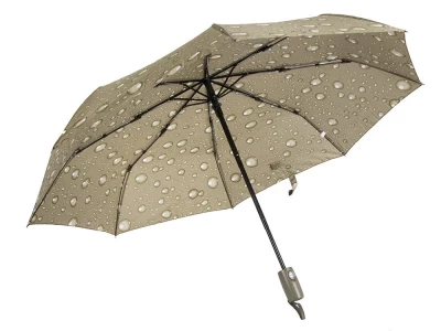 Verk 25011 Skládací deštník s kapkami 95 cm zelená