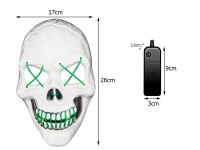 Verk Děsivá svítící maska lebka bílá
