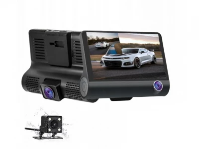 GGV Parkovacia kamera do auta FULL HD, LCD TFT 4" čierna