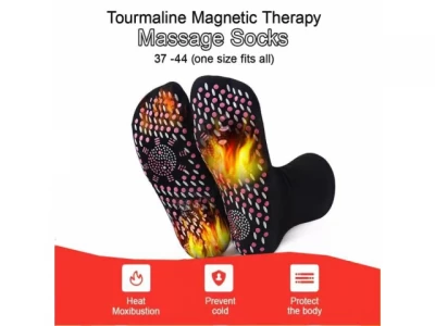 GGV Samozahrievacie ponožky s Turmalinom vel. 37 - 44 čierna