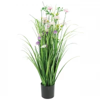 Vergionic 7050 Umělé luční květiny v květináči, 65 cm
