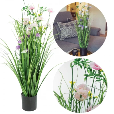 Vergionic 7050 Umělé luční květiny v květináči, 65 cm