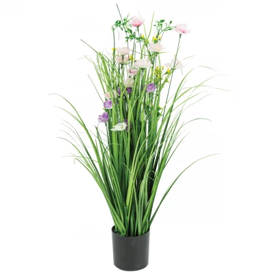 Vergionic 7050 Umělé luční květiny v květináči, 65 cm