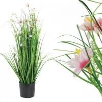 Vergionic 7052 Umělé luční květiny v květináči, 70 cm