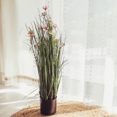 Vergionic 7052 Umělé luční květiny v květináči, 70 cm