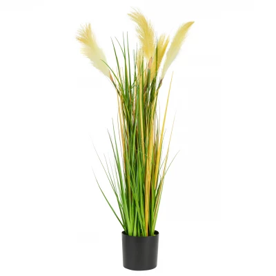 Vergionic 7053 Umělá Pampová tráva v květináči, 90 cm