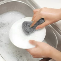 Vergionic 7257 Silikónová hubka na umývanie riadu šedá 4 ks