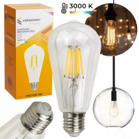 Vergionic 7555 Dekoratívna LED žiarovka 6W, E27, 3000K, teplá biela