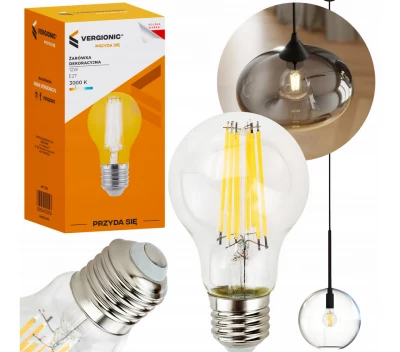 Vergionic 7553 Dekorativní LED žárovka 12W, E27, 3000K, teplá bílá