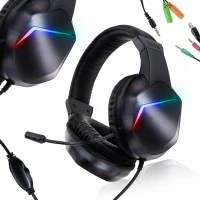 Vergionic 7303 Herní sluchátka s mikrofonem 5.1 LED RGB černé