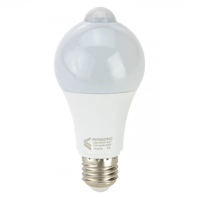Vergionic 7755 LED žárovka s pohybovým senzorem 12W, E27, 6500K, studená bílá