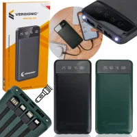 Vergionic 7185 Powerbanka 10 000 mAh 2.1A , 4x USB kabel + LED svítilna 