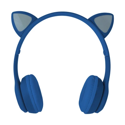 Vergionic 7301 Bezdrátová Bluetooth sluchátka Cat s tlapkou, 35 mW, 200 mAh šedorůžová