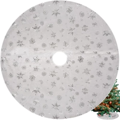 Ruhhy 22223 Deka pod vianočný stromček 78 cm, bielostrieborná