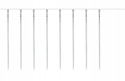 ISO 19931 Vianočné osvetlenie Cencúle 288 LED, 50 cm, IP44, 230V studená biela