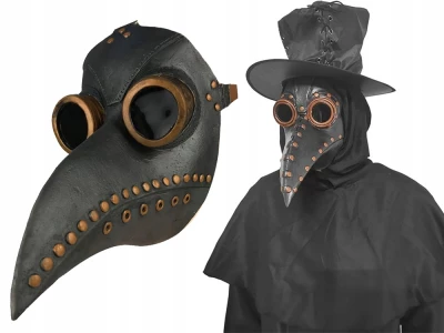 Verk 26051 Vtáčia maska ​​Morový doktor latex