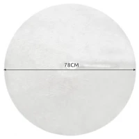 Ruhhy 22225 Deka pod vánoční stromeček, chlupatá, 78 cm, bílá