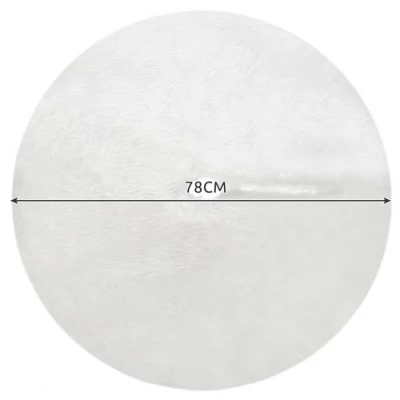 Ruhhy 22225 Deka pod vánoční stromeček, chlupatá, 78 cm, bílá