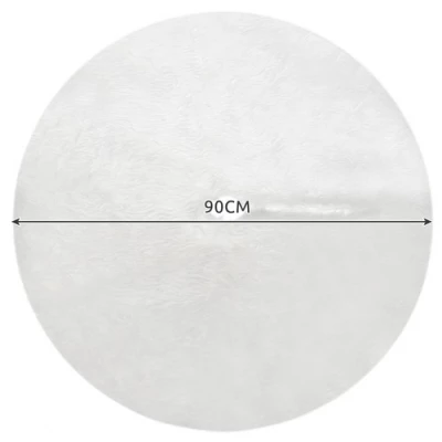 Ruhhy 22226 Deka pod vianočný stromček, chlpatá, 90 cm, biela