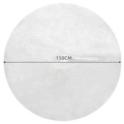 Ruhhy 22228 Deka pod vánoční stromeček, chlupatá, 150 cm, bílá