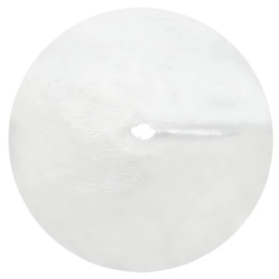 Ruhhy 22227 Deka pod vánoční stromeček, chlupatá, 120 cm, bílá