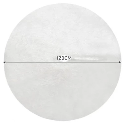 Ruhhy 22227 Deka pod vánoční stromeček, chlupatá, 120 cm, bílá