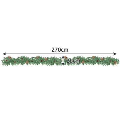 Ruhhy 22325 Vianočná girlanda s LED osvetlením, HQ, 2,7 m