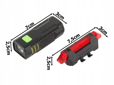 Verk 08355 Sada LED osvětlení na kolo, USB 2 ks