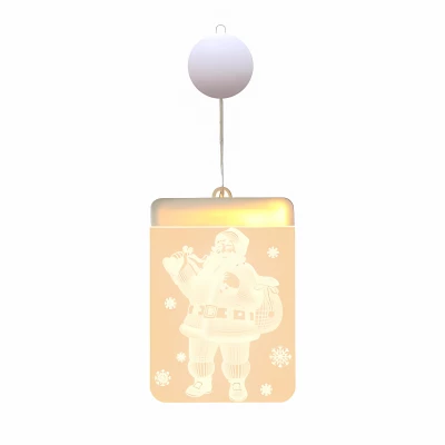 Verk 26016 Závěsná vánoční 3D LED dekorace svítící Santa Claus