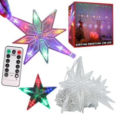 Verk 26019 Svetelný záves hviezdy 138 LED multikolor