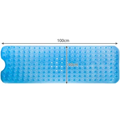 Ruhhy 22540 Kúpeľňová protišmyková podložka do vane 100 x 40 cm, modrá