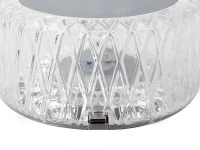 Verk 12306 Křišťálová LED stolní lampa, RGB, dotykový panel, dálkové ovládání