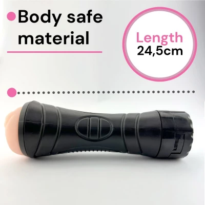 Sensual Masturbátor vagína 18 cm černá