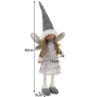 Ruhhy 22343 Vianočné dekorácie anjelik 40 cm, šedá