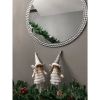 Ruhhy 22343 Vianočné dekorácie anjelik 40 cm, šedá